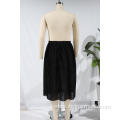 Polyester A-Line Petticoat Skirt For Elegant Lady